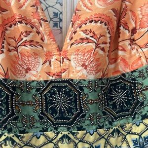 Like new Anthro dress~ size Medium ~ embellished with silver BEAUTIFUL 🧡💛💚